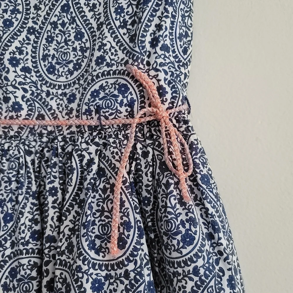 Carter's 5T Blue Floral Paisley Short Sleeve Party Dress Easter‎ Wedding